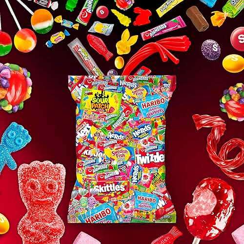 Bulk Candy Variety Pack - 4 lb Bulk Candy Assortment - Basket Stuffers, Pinata Stuffer Candies Variety Pack, Office CandyBowl Treats - Individually Wrapped Candies Bulk - Father's Day - Image 9