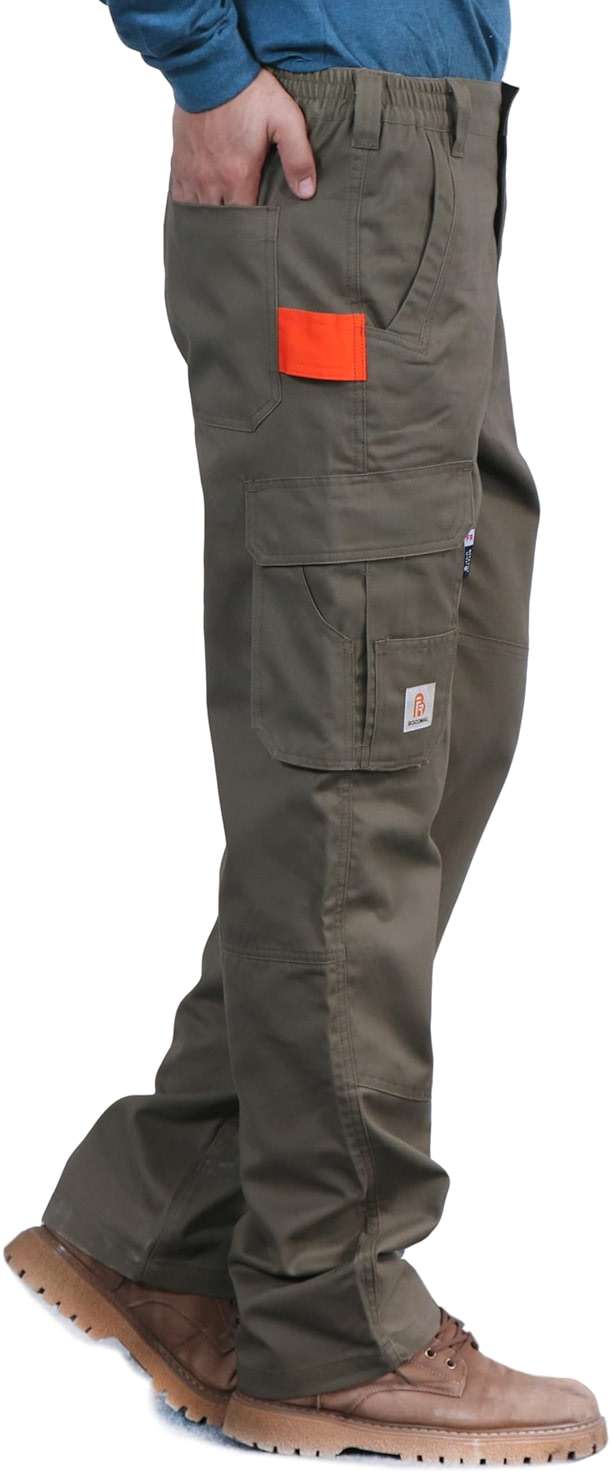BOCOMAL FR Pants for Men Utility Cargo Pockets Flame Resistant/Fire Retardant Carpenter Water Oil Repellent Finish - Image 1