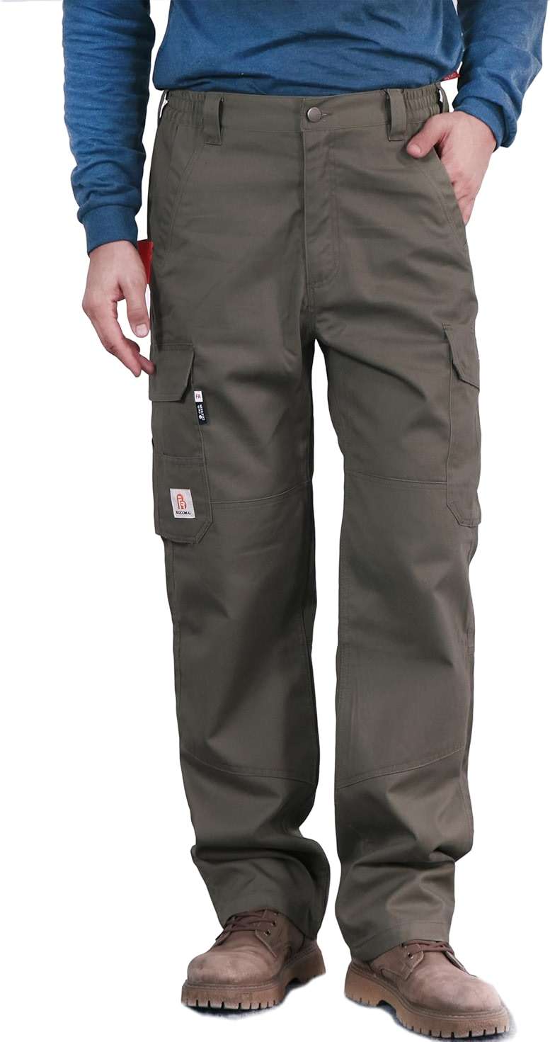 BOCOMAL FR Pants for Men Utility Cargo Pockets Flame Resistant/Fire Retardant Carpenter Water Oil Repellent Finish - Image 2
