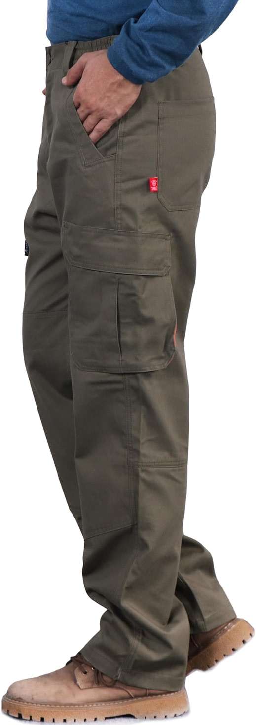 BOCOMAL FR Pants for Men Utility Cargo Pockets Flame Resistant/Fire Retardant Carpenter Water Oil Repellent Finish - Image 3