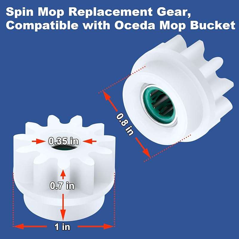 2 Pcs Spin Mop Bucket Replacement Gear Compatible with Ocedar Mop Bucket Pedal Only One Way Bearing Repair Parts - Image 2