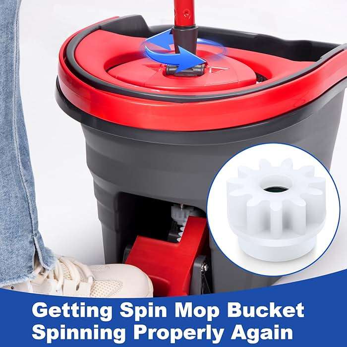2 Pcs Spin Mop Bucket Replacement Gear Compatible with Ocedar Mop Bucket Pedal Only One Way Bearing Repair Parts - Image 6