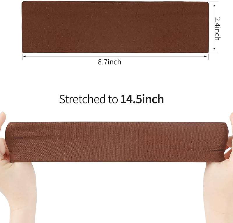Fishinsea 8 Pack Sport Headbands for Women, Elastic Soft Fabric Non-Slip Hair Bands Hair Warp for Daily Workout Yoga Running Sports - Image 3