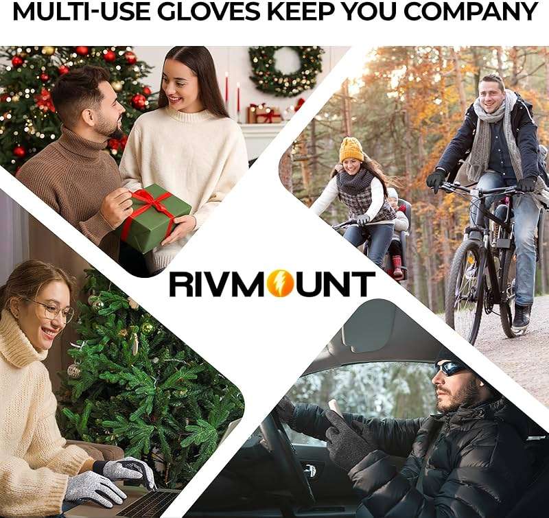 rivmount Lightweight Winter Running Gloves, Touch Screen & Anti-Slip Warm Thermal Glove Liners, Cool Weather Driving Cycling Hiking Biking Walking Sporting for Women Men - Image 7