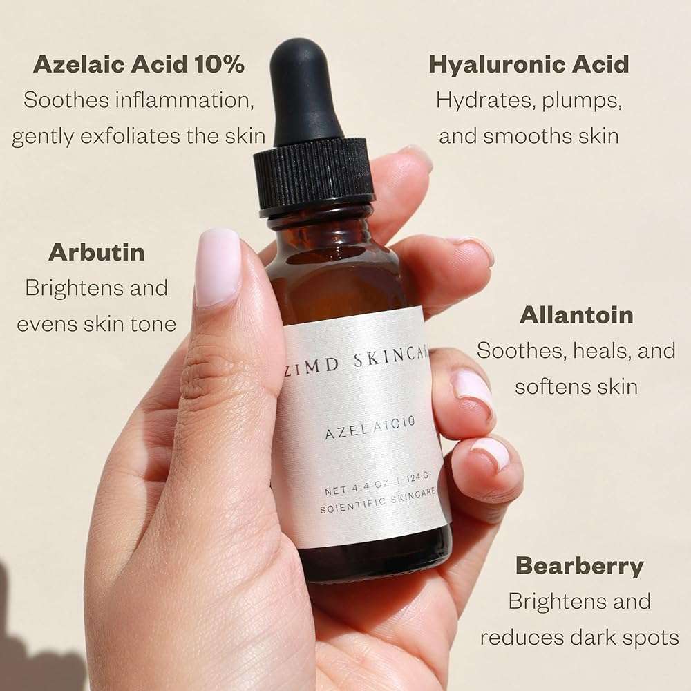 AziMD Skincare Azelaic10 | Azelaic Acid 10% Serum with Arbutin and Hyaluronic Acid - Image 2