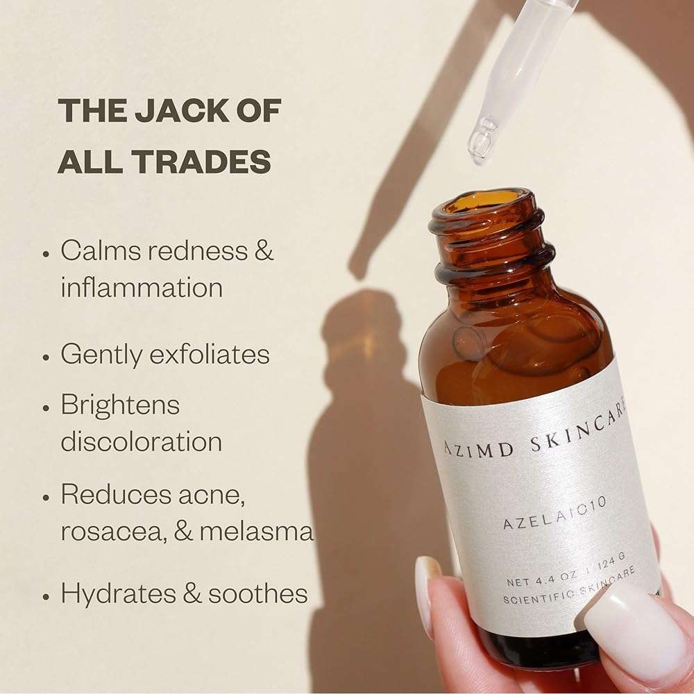 AziMD Skincare Azelaic10 | Azelaic Acid 10% Serum with Arbutin and Hyaluronic Acid - Image 3
