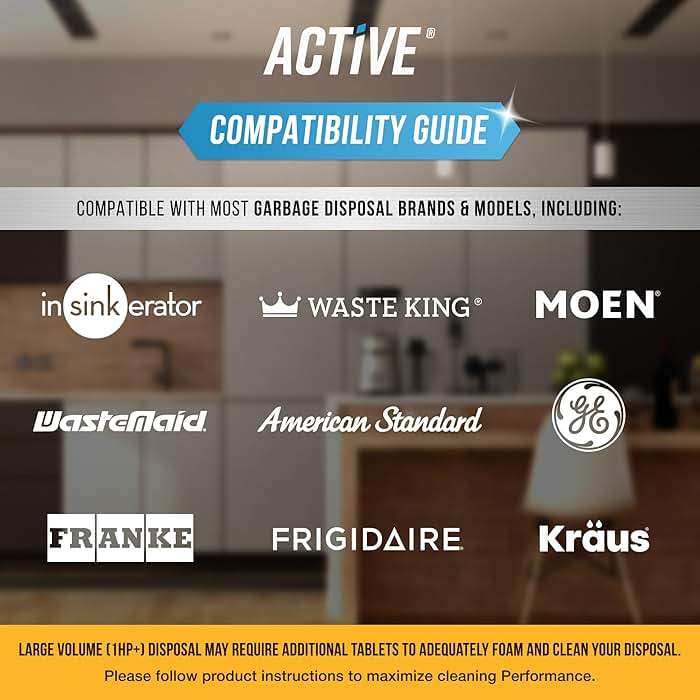 Garbage Disposal Cleaner Deodorizer Tablets - 24 Pack, New Powerful XL Foaming Tablet - Fresh Citrus Foam Sink Garburator Disposer Freshener, Natural Kitchen Drain Cleaning Care - 1 Year Supply - Image 7