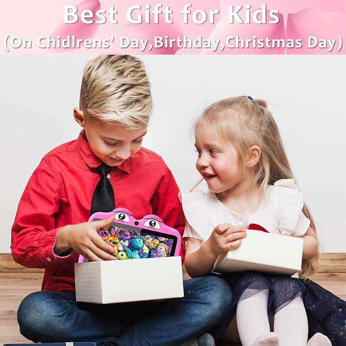 YINOCHE Kids Tablet 7 inch Tablet for Kids 3-7 Toddler Tablets for Kids Toddlers 32 GB Android Children's Tab with Dual Cameras Parental Control Pre-Installed Kids Apps Kid-Proof Case (Red) - Image 8