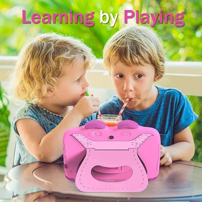 YINOCHE Kids Tablet 7 inch Tablet for Kids 3-7 Toddler Tablets for Kids Toddlers 32 GB Android Children's Tab with Dual Cameras Parental Control Pre-Installed Kids Apps Kid-Proof Case (Red) - Image 9