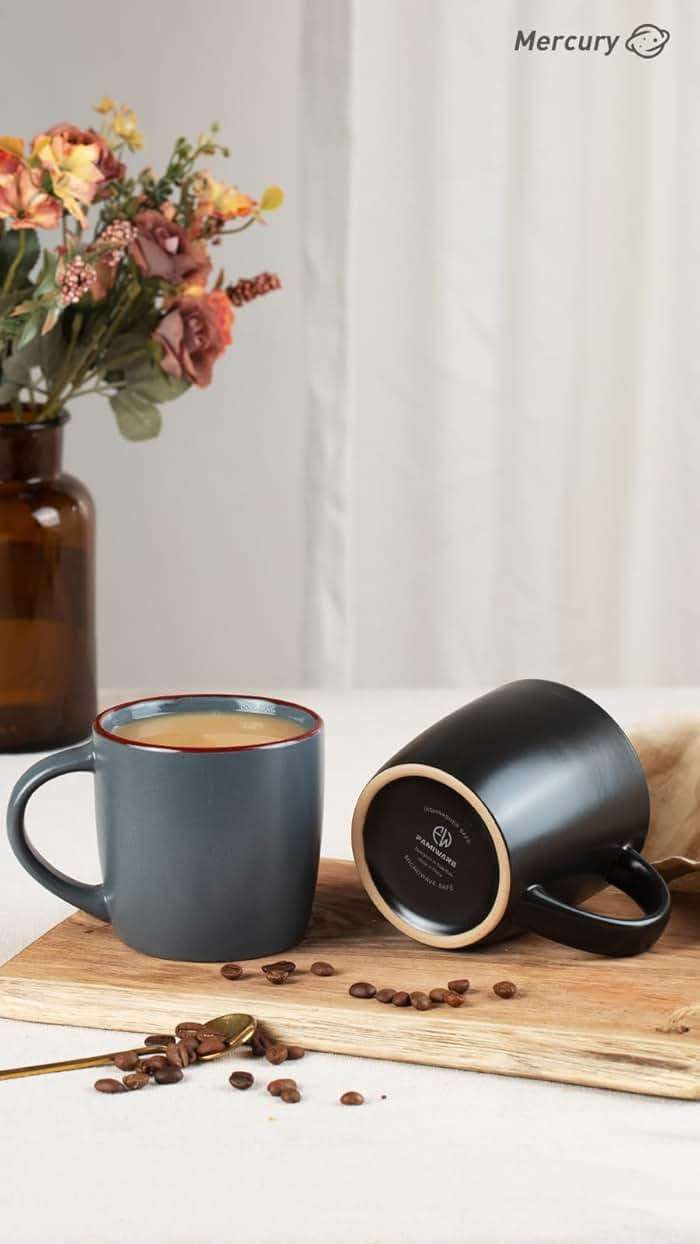 famiware Mercury Coffee Mugs 13 oz, Coffee Mugs Set of 4 with Handle, Cups for Latte, Hot Tea, Cappuccino, Mocha, Cocoa, Multi-color - Image 5