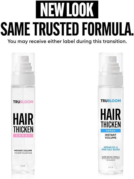 TRU BLOOM Hair Thickening Spray – Get Instant Fuller, Thicker & Healthier Hair, All-Natural Thickening & Volumizing Spray, Stylist-Recommended Hair Volumizer Spray For Both Women & Men. Made in USA - Image 2