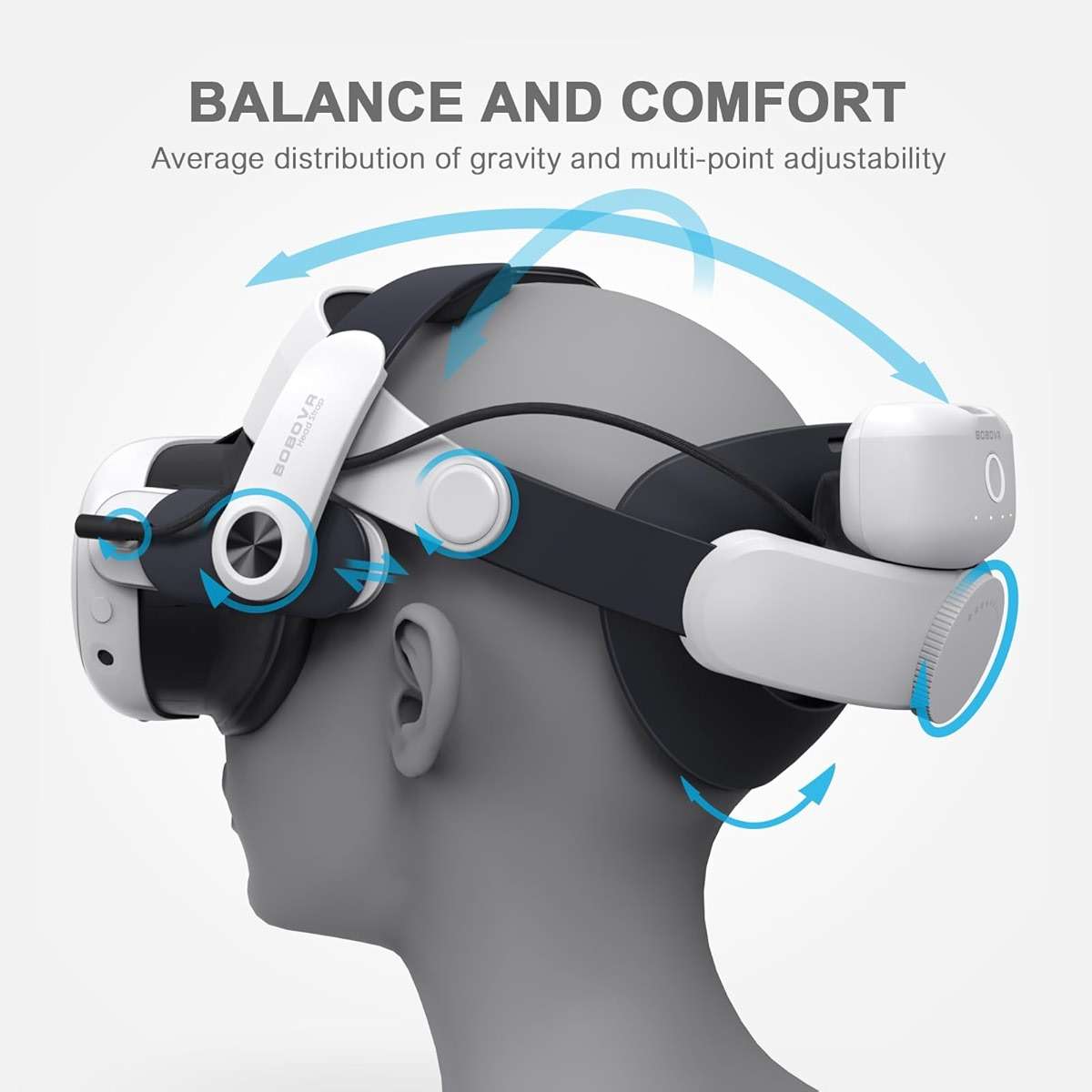 BOBOVR M3 Pro Battery Pack Head Strap Accessories, Compatible with Meta Quest 3/Quest 3S,Reduce Facial Stress,Magnetic Battery Swap Design - Image 5