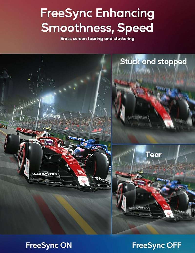 KEEPTIME 16'' 2.5K 144Hz Portable Gaming Monitor for Laptop, 2560P×1440P IPS Screen with HDR, 1000:1 FreeSync, Ultra Slim & Eye Care,Travel Monitor External Screen for Laptop, PC, PS5, Mac, Xbox - Image 5