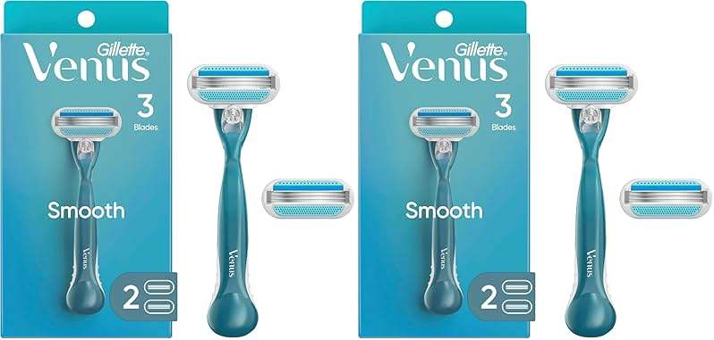 Gillette Venus Women's Razor, 1 Handle + 2 Refills, Pack of 2 | Smooth - Image 1