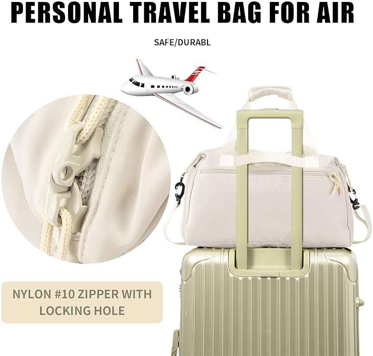 VEAGIA Weekender Duffel Bag with Shoe Compartment And Wet Pocket-Luggage Everyday Overnight Bag for Men and Women Travel-Carry On Gym Bag - Image 5