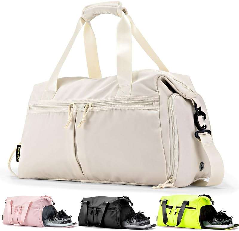 VEAGIA Weekender Duffel Bag with Shoe Compartment And Wet Pocket-Luggage Everyday Overnight Bag for Men and Women Travel-Carry On Gym Bag - Image 9