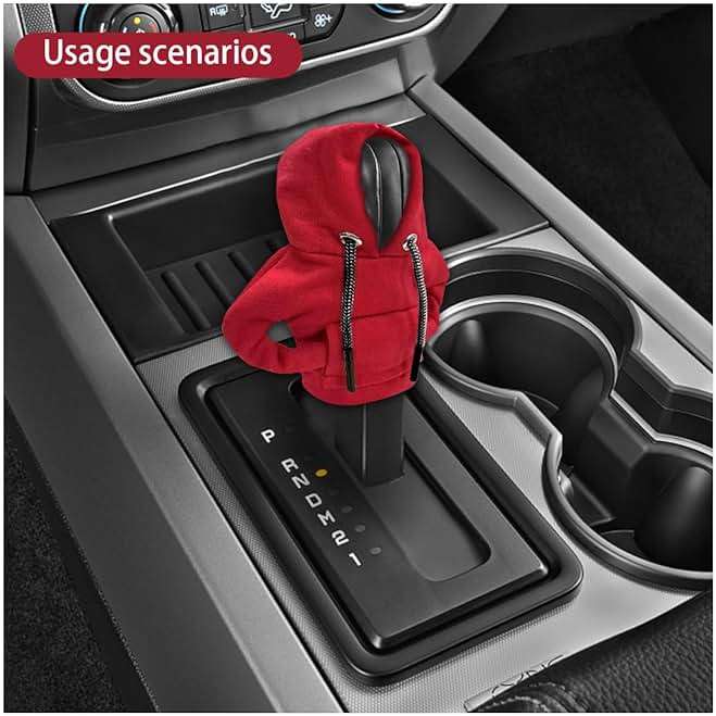 JOYCOURT Car Gear Shift Hoodie, Fashionable Gear Shift Knob Cover, Mini Hoodie for Auto Shifter, Auto Interior Cute Gadgets, Universal Car Decoration Accessories - Image 6