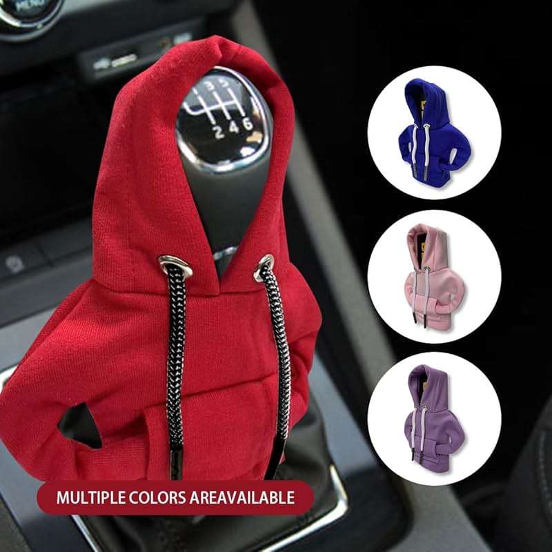 JOYCOURT Car Gear Shift Hoodie, Fashionable Gear Shift Knob Cover, Mini Hoodie for Auto Shifter, Auto Interior Cute Gadgets, Universal Car Decoration Accessories - Image 7