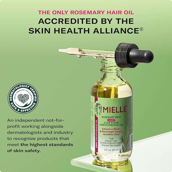 Mielle Organics Rosemary & Mint Light Hair Oil, Split Ends & Dry Scalp Treatment - Infused with Biotin & Essential Oils for Strengthening, Soothing, Moisturizing & Encouraging Longer Hair (2 Oz) - Image 6