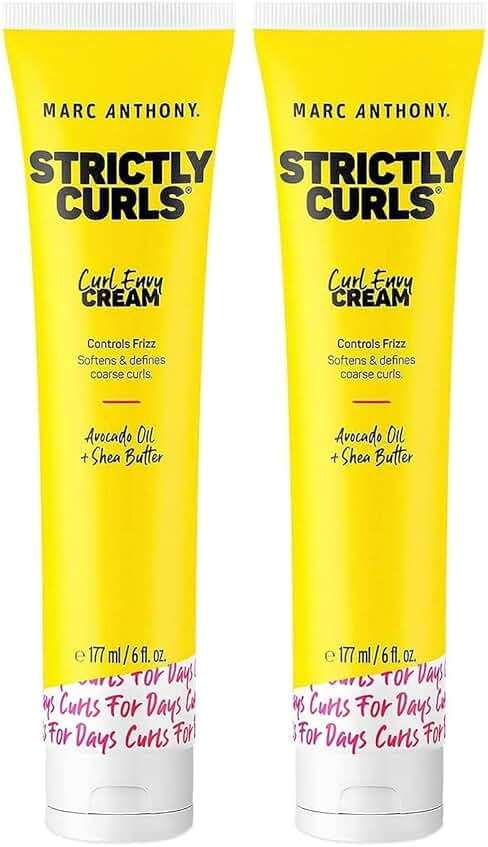 Marc Anthony Curl Defining Styling Cream for Curly Hair,Strictly Curls-Moisturizing Hair Defining Cream Softens&Detangles Coarse,Frizzy Curls with Shea Butter-Styling Product Reduces Frizz,(Pack of 2) - Image 1