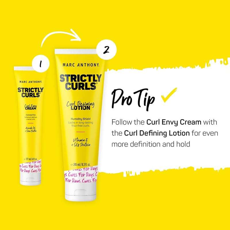 Marc Anthony Curl Defining Styling Cream for Curly Hair,Strictly Curls-Moisturizing Hair Defining Cream Softens&Detangles Coarse,Frizzy Curls with Shea Butter-Styling Product Reduces Frizz,(Pack of 2) - Image 4