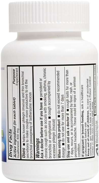 HealthA2Z® Mucus Relief | Guaifenesin 400mg | Immediate Release Expectorant | Chest Congestion & Mucus Relief | 150 Tablets - Image 4