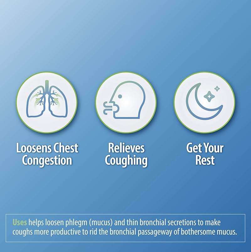 HealthA2Z® Mucus Relief | Guaifenesin 400mg | Immediate Release Expectorant | Chest Congestion & Mucus Relief | 150 Tablets - Image 7