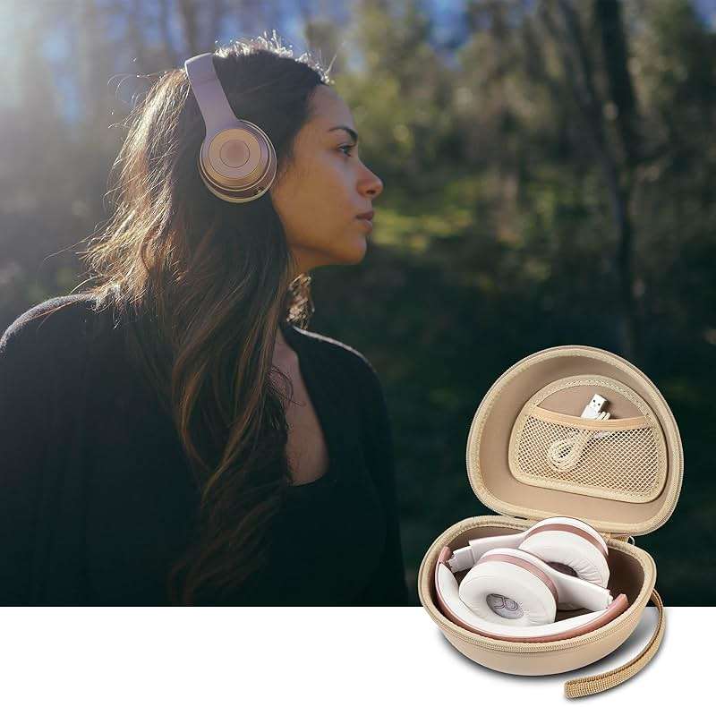 Headphone Case for Beats Solo 4/ for Soundcore/for Glynzak/for Picun B8/ for Beats Studio Pro, Solo3, Solo Pro On-Ear Headphones, Foldable Bluetooth Wireless Headset (Extra Large) - Khaki - Image 7