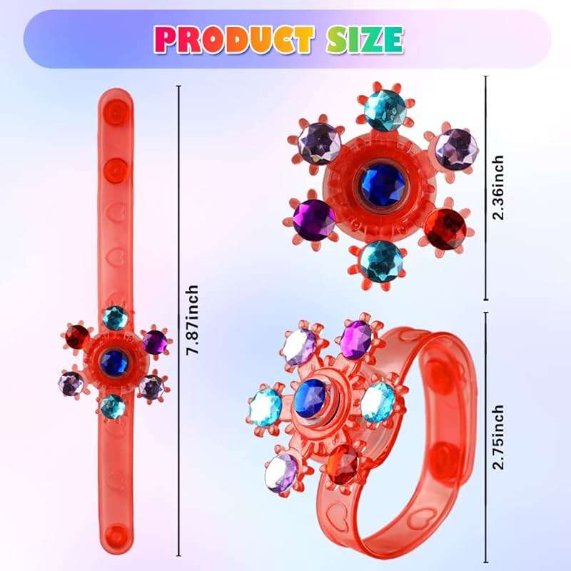 BSTDECOR Glow in The Dark Party Favors for Kids-32 Pack LED Light Up Fidget Spinner Bracelets, Birthday Gifts for Boys Girls, Treasure Box Toys Classroom Prizes Goodie Bags Stuffers - Image 6