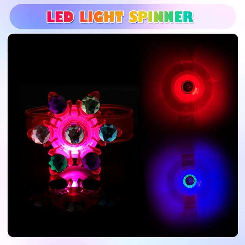 BSTDECOR Glow in The Dark Party Favors for Kids-32 Pack LED Light Up Fidget Spinner Bracelets, Birthday Gifts for Boys Girls, Treasure Box Toys Classroom Prizes Goodie Bags Stuffers - Image 7
