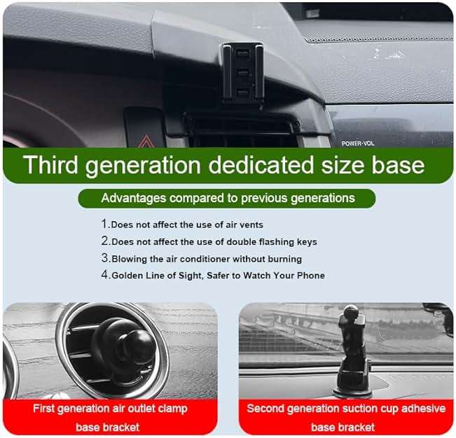 Car Phone Holder for Toyota Tundra/Sequoia Auto Accessories[only For 2007-2013 Tundra & 2008-2017 Sequoia，non universal][Auto Lock Hands Free Cell Phone Mount Car fits for iPhone & All Smartphones] - Image 2