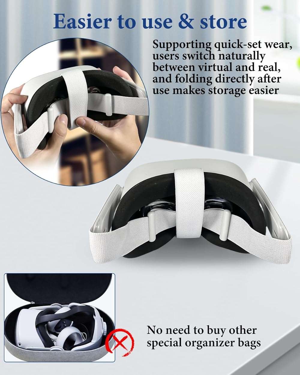 Original Replacement Head Strap for Meta Oculus Quest 2 Vr Headset | Original Replacement HeadStrap, Lightweight&Well-Balanced, Combining Comfort&Durability, Exceptional Strength&Sturdiness - Image 6