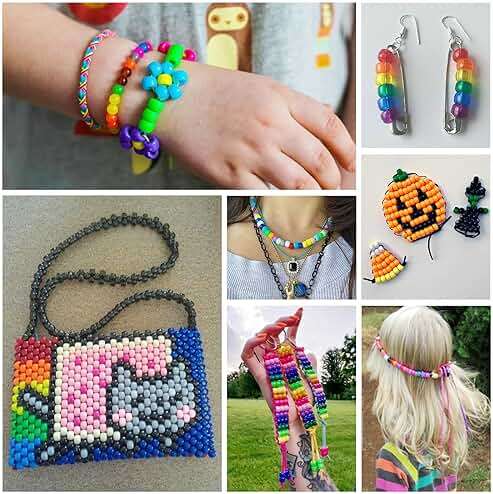 Simetufy 4200Pcs Pony Beads, 24 Colors Kandi Beads Bulk for Bracelets Making Hair Braiding Kandi Friendship Bracelet Craft DIY Jewelry Making Christmas Gifts (Boxed) - Image 7