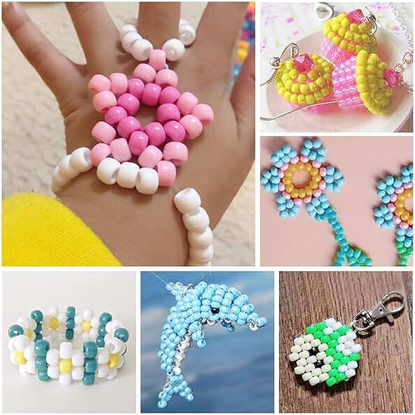 Simetufy 4200Pcs Pony Beads, 24 Colors Kandi Beads Bulk for Bracelets Making Hair Braiding Kandi Friendship Bracelet Craft DIY Jewelry Making Christmas Gifts (Boxed) - Image 9