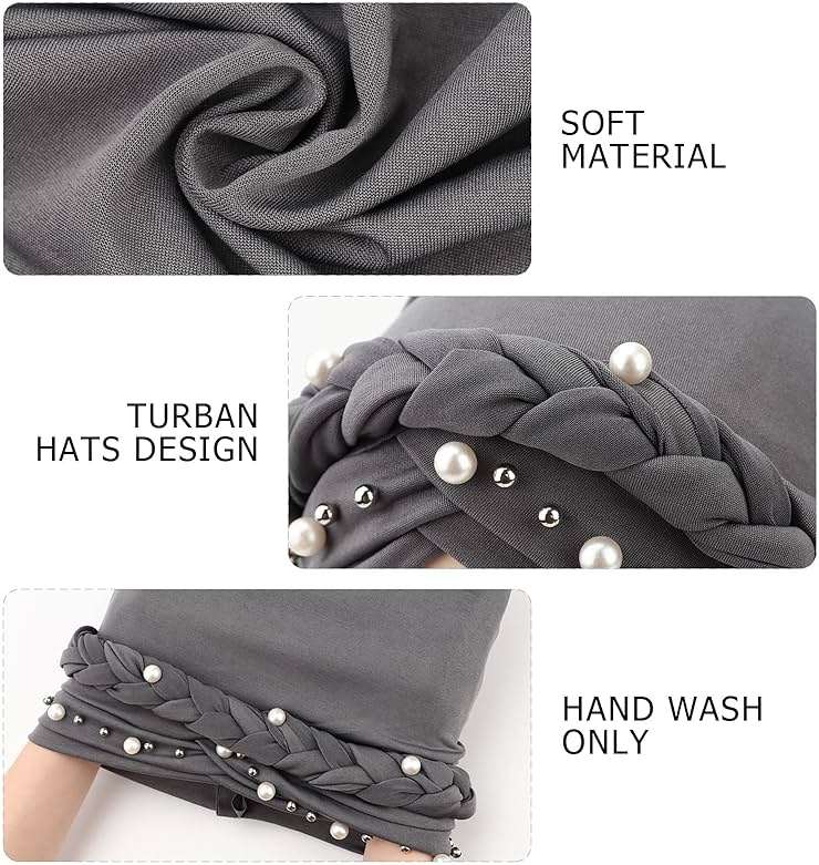 African Women Turban Caps Pre-Tied Twisted Turbans Head Scarf for Women Hair Wraps Cover Beanie Cancer Chemo Headwear - Image 2