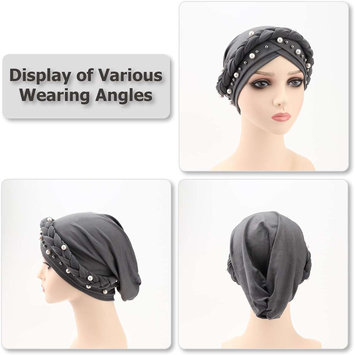 African Women Turban Caps Pre-Tied Twisted Turbans Head Scarf for Women Hair Wraps Cover Beanie Cancer Chemo Headwear - Image 6