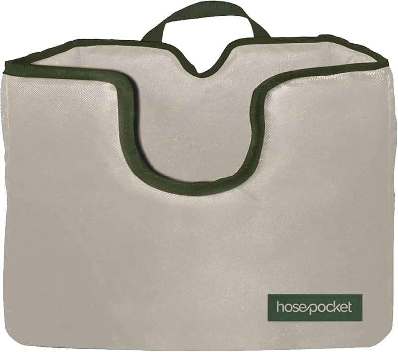 Expandable Garden Hose Holder by Hose Pocket – Store Your Expandable Garden Hose Neatly and Simply – Size Large Designed For 50-100 ft. Hose (Large) - Image 1