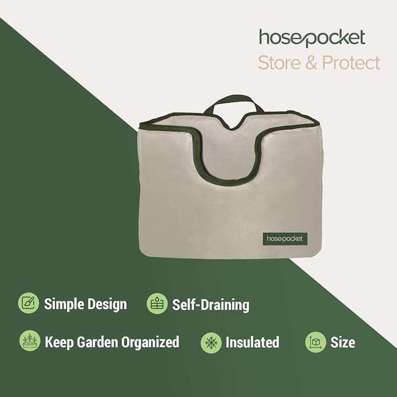 Expandable Garden Hose Holder by Hose Pocket – Store Your Expandable Garden Hose Neatly and Simply – Size Large Designed For 50-100 ft. Hose (Large) - Image 6