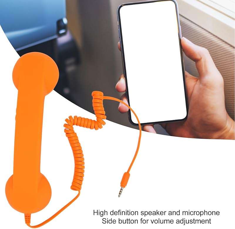 Retro 3.5mm Telephone Handset for Cellphone - Radiation Proof Old Phone Receiver, Handheld Headset for Cell Phone - Image 4