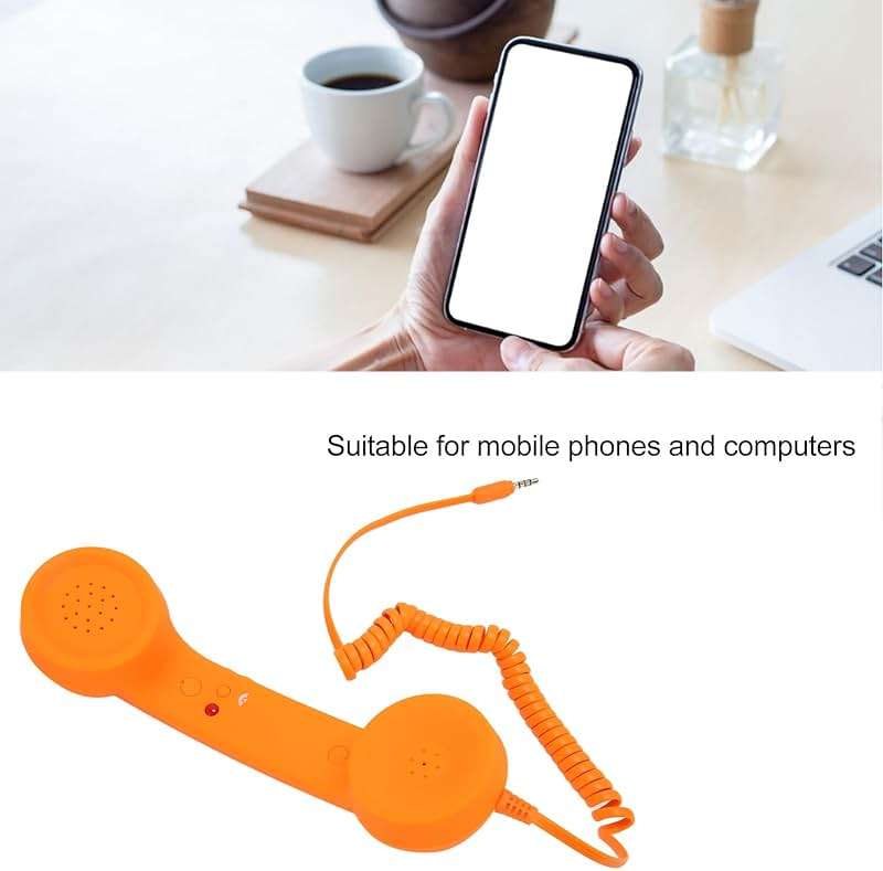 Retro 3.5mm Telephone Handset for Cellphone - Radiation Proof Old Phone Receiver, Handheld Headset for Cell Phone - Image 6