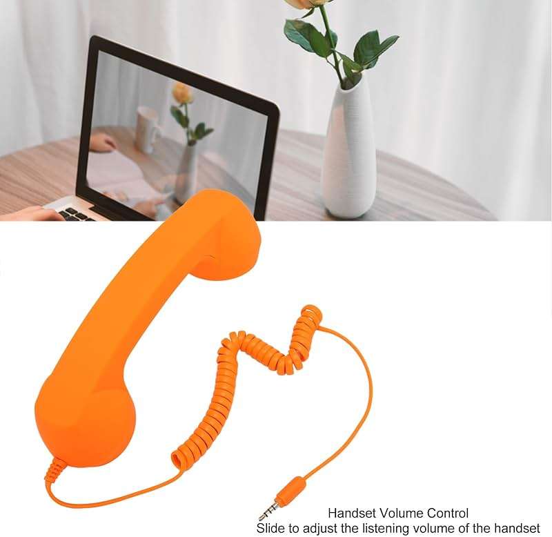 Retro 3.5mm Telephone Handset for Cellphone - Radiation Proof Old Phone Receiver, Handheld Headset for Cell Phone - Image 7