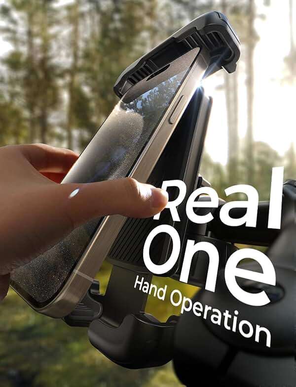 LISEN Bike Phone Holder, [Super Easy Install] Motorcycle Phone Mount Ebike Accessories Bicycle Handlebar Holder Mount Gift for Adults Kids Mountain Bike Gear Accessories for iPhone Samsung Pixel - Image 2