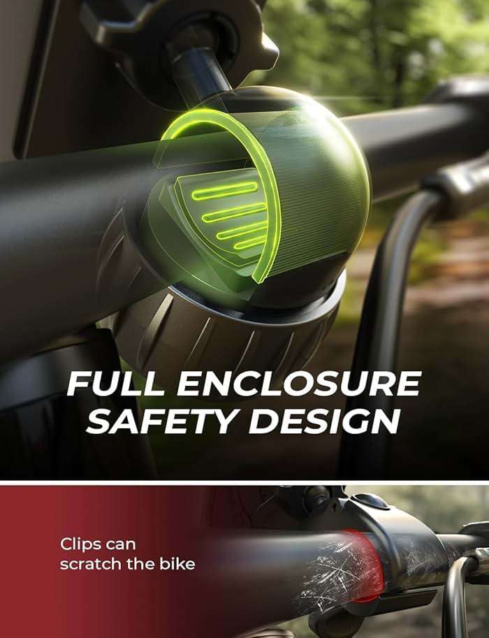 LISEN Bike Phone Holder, [Super Easy Install] Motorcycle Phone Mount Ebike Accessories Bicycle Handlebar Holder Mount Gift for Adults Kids Mountain Bike Gear Accessories for iPhone Samsung Pixel - Image 6