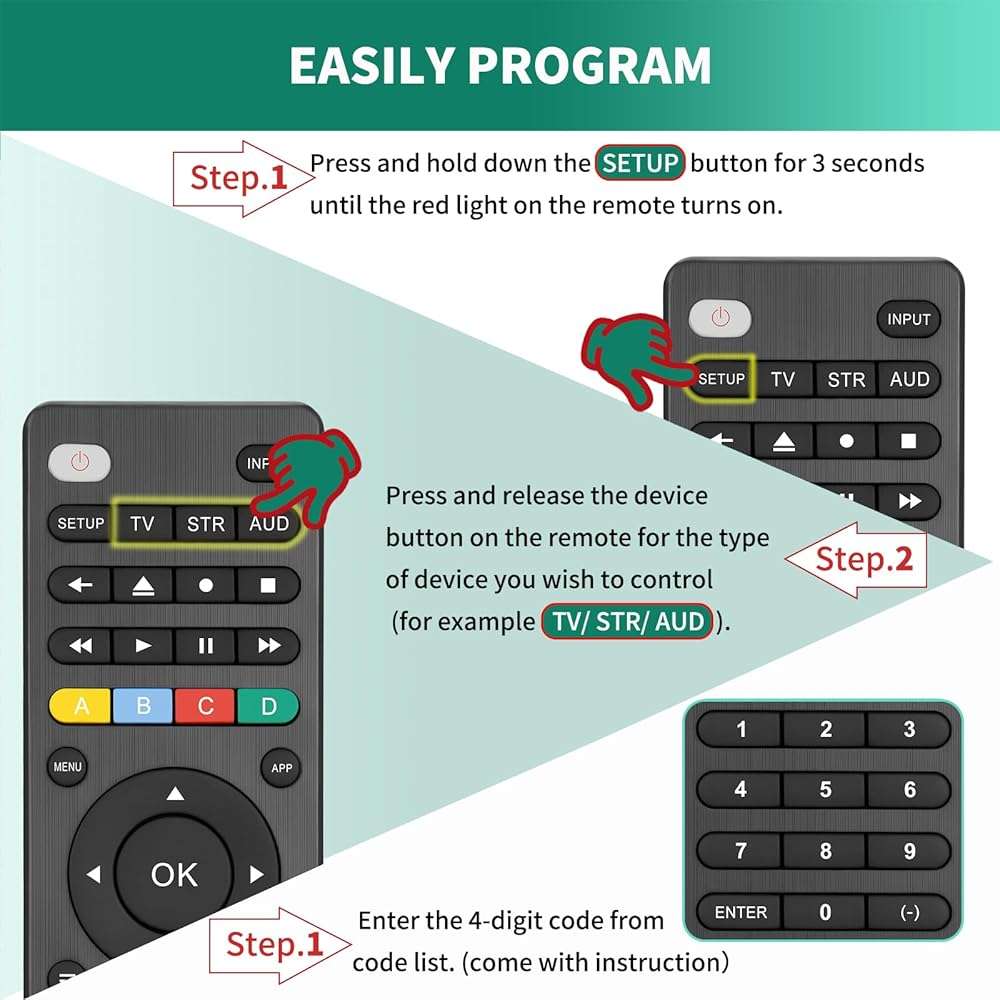 Universal TV Remote Control for Samsung,Hisense,LG,TCL,Philips,Sony,Insignia,Toshiba,Vizio Smart TVs and More Brand,(Compatible with Streaming Players,DVD/Blu-ray Players and Sound Bar Audio) - Image 5