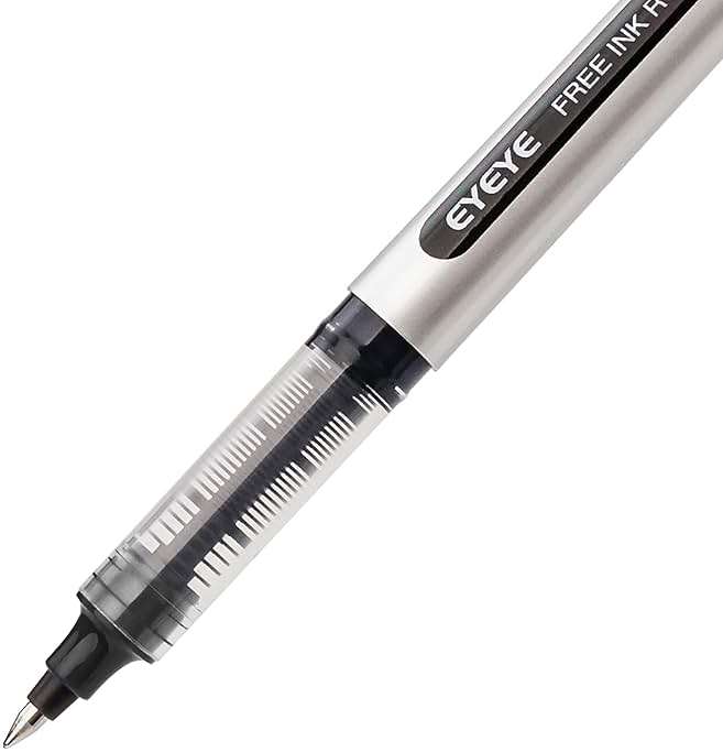 EYEYE 0.5mm Black Rollerball Pens 25 Pack, Extra Fine Point Roller Ball Pen Quick Dry, Liquid Ink Pens Fine Point Smooth Writing Pen for Journaling, Note Taking, Office, School Supplies - Image 6