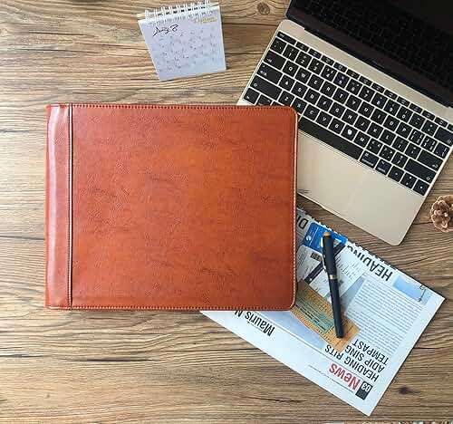 Vegan Leather Check Book Portfolio for 3 or 9 Ring Binders, Business Check Binder for 11 1/4"x9" (Custom) - Image 7