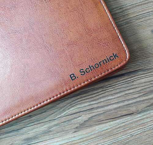 Vegan Leather Check Book Portfolio for 3 or 9 Ring Binders, Business Check Binder for 11 1/4"x9" (Custom) - Image 8