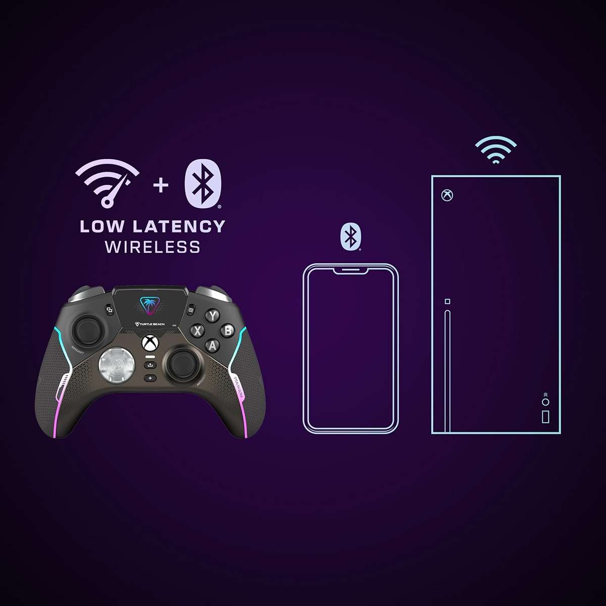 Turtle Beach Stealth Ultra High-Performance Wireless Gaming Controller Licensed for Xbox Series X|S, Xbox One, Windows PC, Android - LED Dashboard, Rapid Charge Dock, RGB Lighting, Bluetooth, Black - Image 2