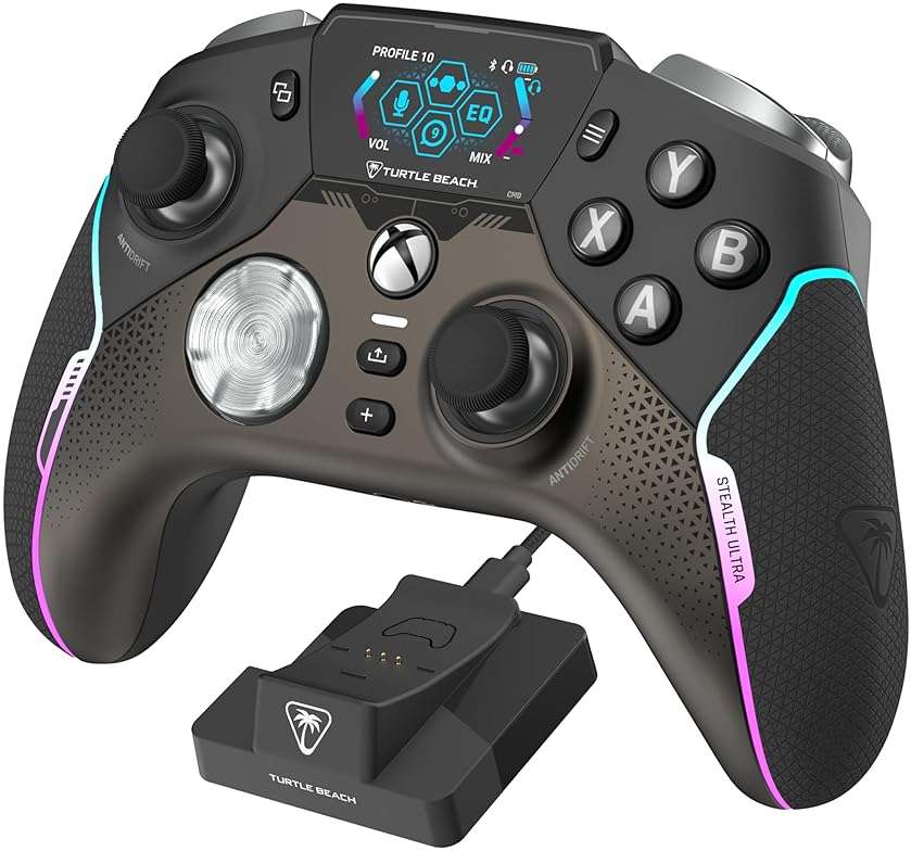 Turtle Beach Stealth Ultra High-Performance Wireless Gaming Controller Licensed for Xbox Series X|S, Xbox One, Windows PC, Android - LED Dashboard, Rapid Charge Dock, RGB Lighting, Bluetooth, Black - Image 20