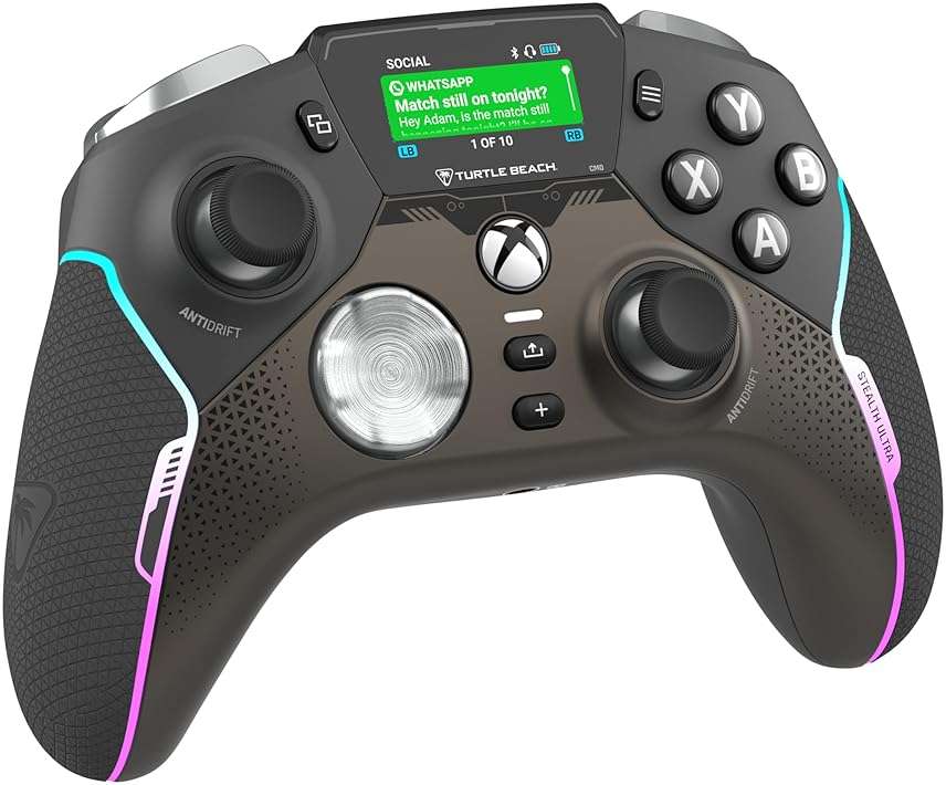 Turtle Beach Stealth Ultra High-Performance Wireless Gaming Controller Licensed for Xbox Series X|S, Xbox One, Windows PC, Android - LED Dashboard, Rapid Charge Dock, RGB Lighting, Bluetooth, Black - Image 21